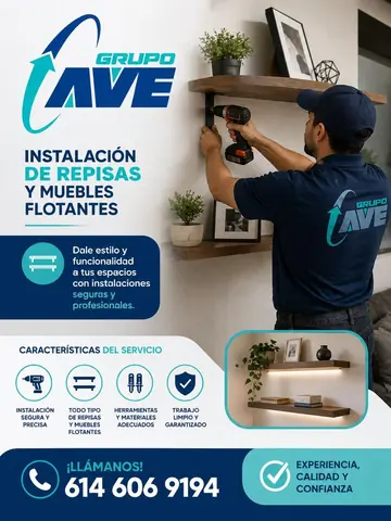 Instalación de repisas y muebles flotantes